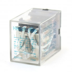 HH54P 200/220VAC Coil White LED General Purpose Power Relay 4PDT 14Pin