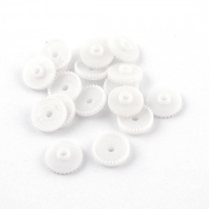 20 Pcs White Plastic Electric Machanical DIY Model Crown Gear Wheels