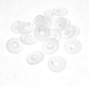 20 Pcs White Plastic 30mm Dia 2mm Thickness Models Wheel Gears