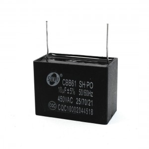 Fan 2 Terminals 10uF 5% Polypropylene Film Motor Run Capacitor