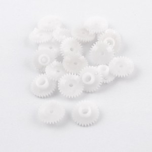 20 Pieces White Plastic 15 x 2mm 15mm Diameter Wheel Gears