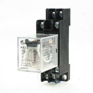 MY2J 12V DC Coil General Purpose Power Relay 8Pin 5A 240VAC/28VDC w Socket