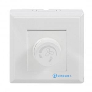 Single Gang Fan Speed Control Switch Wall Plate AC 110-250V 10-16A