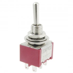 Momentary ON/OFF/Momentary ON 3 Position DPDT 6 Pins Toggle Switch