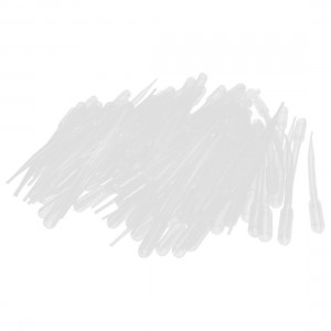 100 Pcs Clear White Plastic 5.3" Long Liquid Dropper Pasteur Pipette 2ml