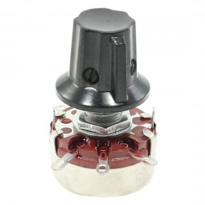 WTH118 470K ohm 2W Single Turn Rotary Taper Carbon Potentiometer Pots w Knob