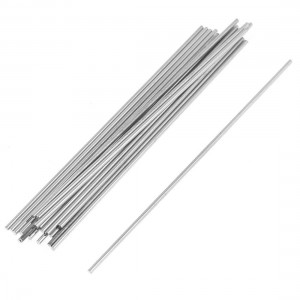20 Pcs Silver Tone Metal Round Straight Eletric Model Axle 100mm