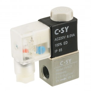 AC220V 2V025 Electromagnetic 2 Position 2 Way Solenoid Valve