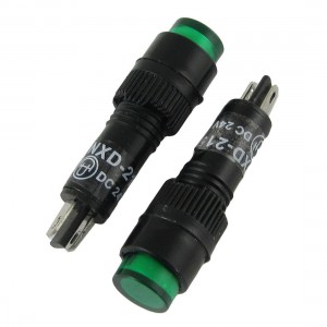 DC24V 8mm Green Neon Pilot Light Indicator Lamp(Bag of 10)