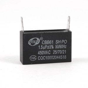Repairing Part AC 450V 1.5uF 50/60Hz 2Pin Motor Run Capacitor CBB61