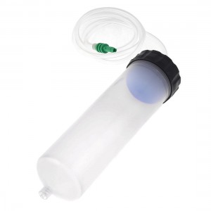 300CC Helix Luer Lock Tip Dispensing Syringe Barrel Clear Black w Adapter
