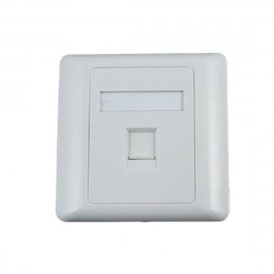 White RJ11 RJ45 Socket Outlet Square Wall Panel Face Plate Ekoli