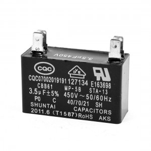 3.5uF Capacity AC 450V Air Conditioner Motor Running Capacitor CBB61