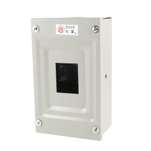 Gray Metal Rectangle Power Distribution Box Guard Cover 11x18x7cm