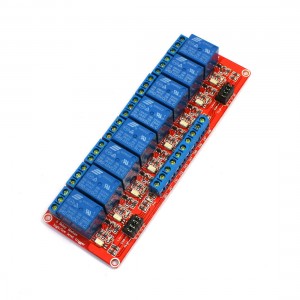 DIY 8 Channel Isolated Optocoupler High Low Level Triggered Relay Module 5V