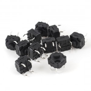 10 Pcs 8x8x8mm Round Push Button 4 Terminal DIP PCB Momentary Tact Switch