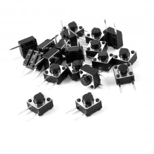 20 x DIP Through Hole Mount 2 Pin Momentary Push Button Tact Switch 6x6x5mm