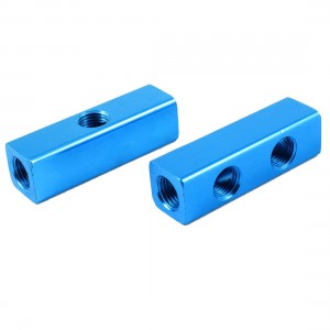 2 Pcs 13mm Thread 2 Positions Quick Connector Air Hose Manifold Block Splitter