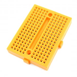 DIY Solderless Breadboard 170 Tie Point PCB Panel 47x35x9mm Yellow