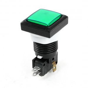 Game Machine Green Head Momentary 5P Square Button Micro Switch SPDT