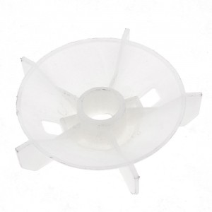 Y2-90 Replacement White Plastic Inner Dia 2.4cm 5 Impeller Motor Fan Blade