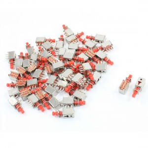 Red 6 Pin Terminals Momentary Action Tactile Switch 25x13x8mm 50 PCS