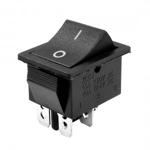 I/O ON/OFF 2 Position 4 Pin Solder DPST Snap in Mounting Rocker Switch