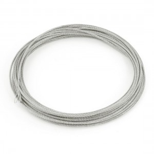 2.0mm Dia 7x7 7.5M Long Flexible Stainless Steel Wire Cable for Grinder