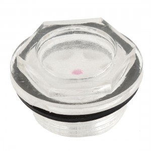 Clear Plastic Round Oil Level Sight Glass 27mm for Air Compressor