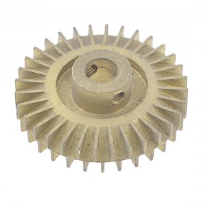 Water Pump Part Double Side 42mm Diameter Gold Tone Brass Impeller