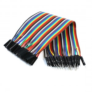 Jumper Cable 1P-1P 40Pin Female to Male Connector Line Multi Color 8.3"