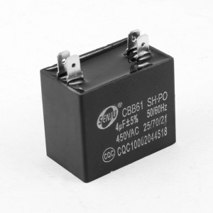 Celling Fan 4 Terminals Motor Run Capacitor AC 450V 4uF 5% Tolerance