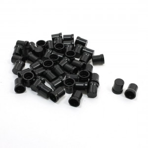 50pcs Plastic 6mm Shaft Potentiometer Control Volume Knob Black