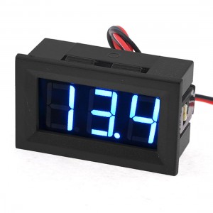 DC 3-30V 3 Digits Blue LED Panel Digital Display Voltage Meter Voltmeter
