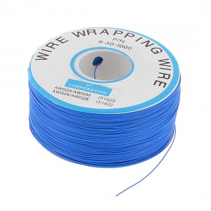 PCB Copper Core Jumper Cable Wire Single Conductor Coil 820.2 Ft Blue