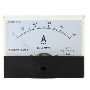 AC 0-50A Fine Tuning Dial Panel Rectangle Analog Ampere Meter Amperemeter