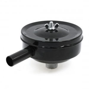 Black 1/2" PT Male Thread Round Air Compressor Intake Silencer Muffler