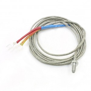 2M Long Metal Wrapped Cable E Type 0-800 Degree Celsius Thermocouple Probe