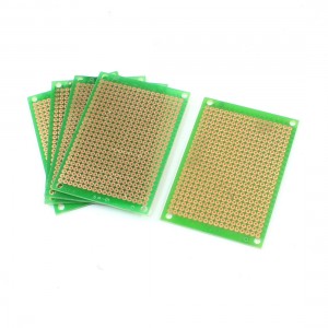 5cm x 7cm Panel Single Side PCB Circuit Board Veroboard Green 5 Pcs