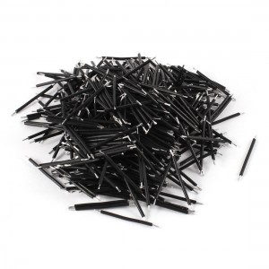 500 Pcs Black PVC Tin Plated Copper 0.6x30mm 22AWG Wire Brushless Motor Cable