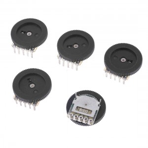 5 Pcs B503 50K Plastic Metal Double Linear 5 Pins Dial Potentiometer