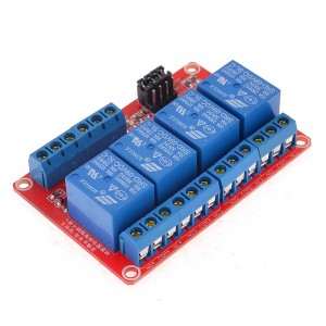 DC 9V 4 Channel Optocoupler Shielded Driver High Low Level Relay Module