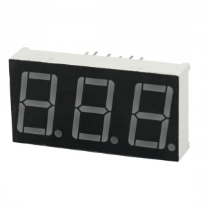 Red Emitted Light 3-Digits Common Cathode LED Display 38x19mm
