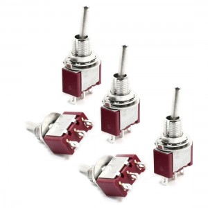 AC 120V/5A 250V/2A SPDT 6mm Thread 2 Position Toggle Switch x 4