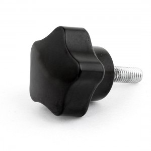 Male Thread 6 x 20mm Plastic Hand Grip Metal Clamping Star Knob