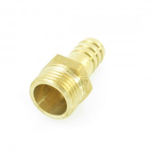 Gold Tone Brass 1 2" Fuel Gas Hose Barb 14mm Male Thread Coupling Fittings
