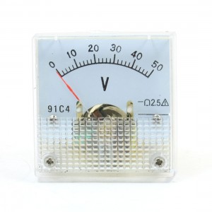 Square Shaped Voltage Panel Meter Voltmeter 91C4 DC 0-50V