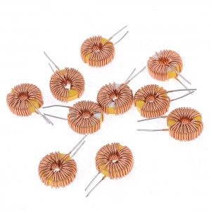 Brass Tone Coil Wired 13mm Outer Dia Toroid Core Inductor 47uH