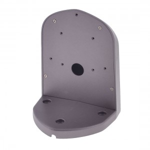 Round End Design 90 Degree Stainless Steel Corner Motor Bracket Gray Purple