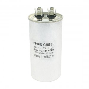 CBB65 450VAC 20uF Lug Terminals Non Polar Motor Run Capacitor